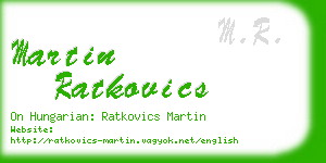 martin ratkovics business card